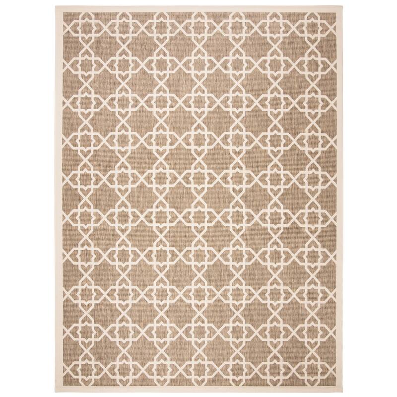 SAFAVIEH Courtyard Hanifa Trellis Indoor/ Outdoor Waterproof Patio Backyard Rug