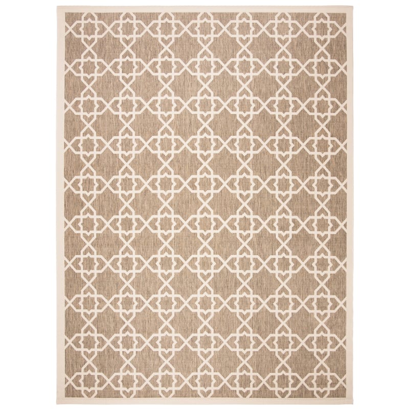 SAFAVIEH Courtyard Lawanda Trellis Indoor/ Outdoor Waterproof Patio Backyard Rug
