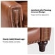 preview thumbnail 11 of 67, HULALA HOME Cigar Mid-century Modern Genuine Leather Recliner with Solid Wood Legs and Nailhead Trim