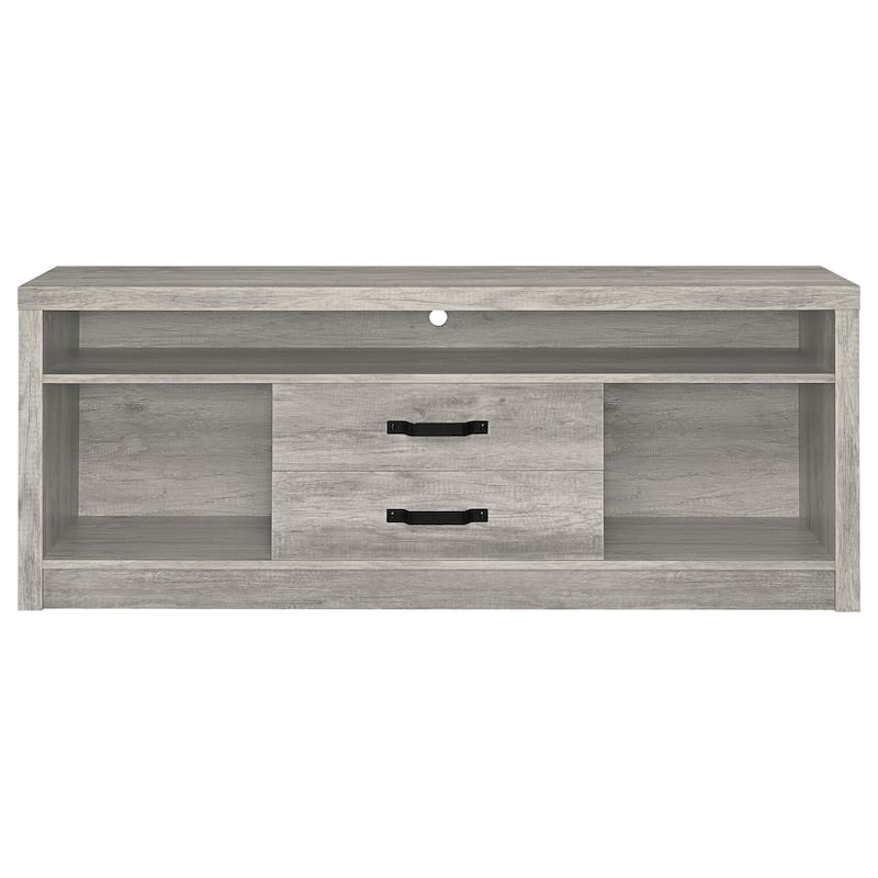 Burke 2-drawer Engineered Wood 59" TV Stand Grey Driftwood