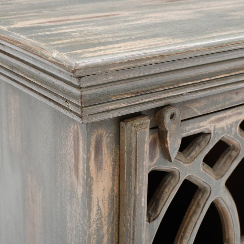 Christopher Knight Home - Emerson Hand-Carved Antique Grey Nightstand