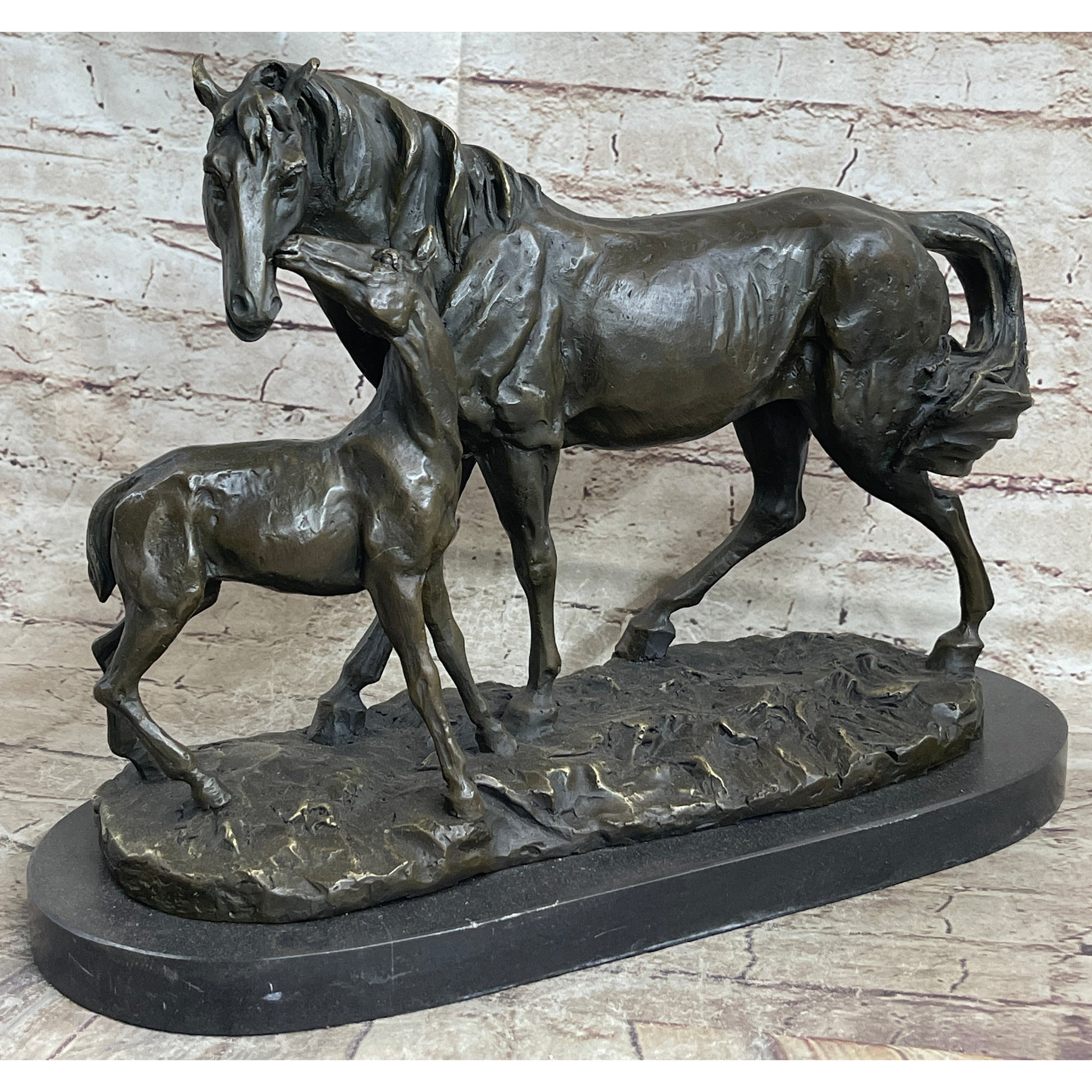 Horse Foal Bronze Statue Sculpture Equestrian Stables Barn Decor Original Milo