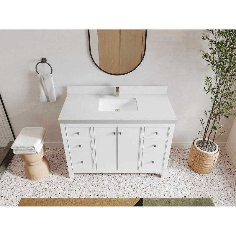 Willow Collections 48 in. W x 22 in. D Chicago Single Sink Bathroom Vanity with Countertop