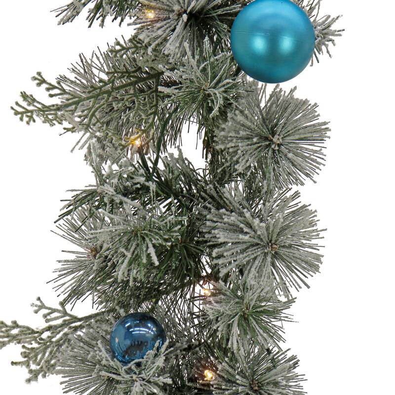 National Tree Company 9 ft. Tinkham Pine Garland with LED Lights - 9 ft