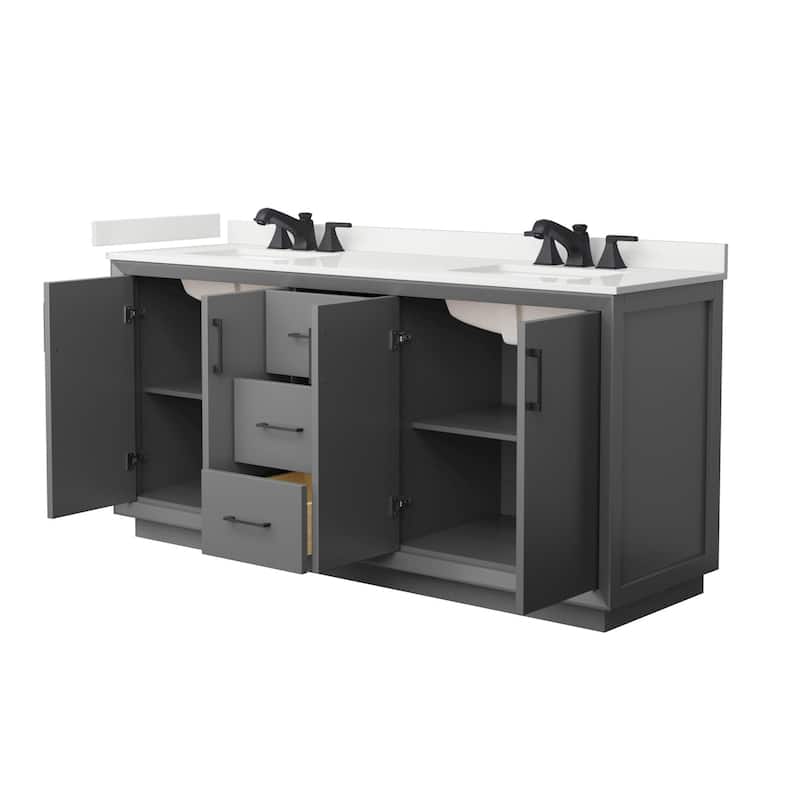 Wyndham Collection WCF414172D-QTZ-US3MXX Strada 72" Free Standing