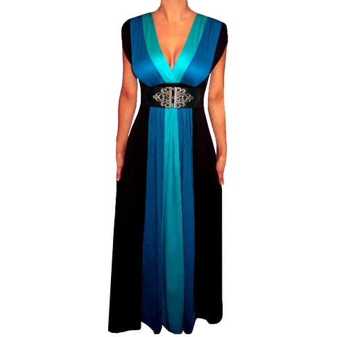 plus size turquoise maxi dress