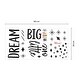 preview thumbnail 7 of 5, Walplus Dream Big Little One Black Quote Wall Sticker Nursery Decor