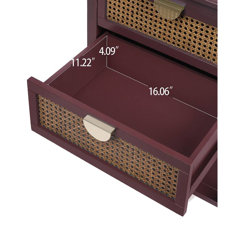 2-Drawer Nightstand Bed Side Table with Storage Cabinet End Table shelf Wood Side Table