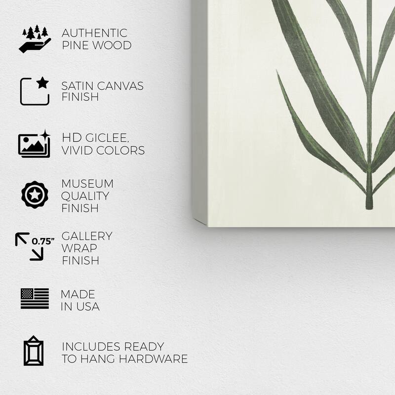 Wynwood Studio Canvas Floral and Botanical A Pretty Flower Purple and Dark Green Modern & Contemporary Wall Art Canvas Print