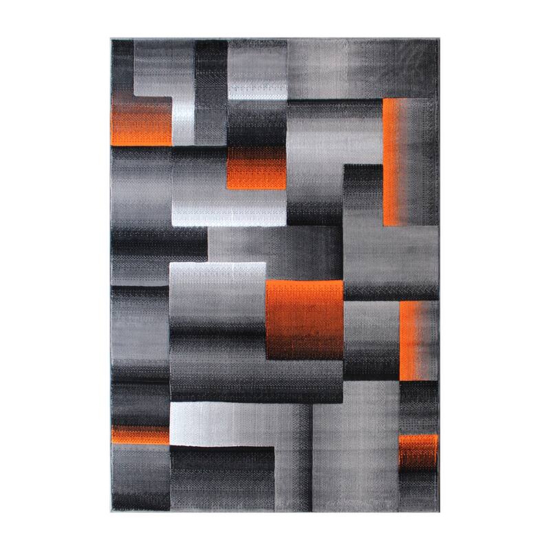 Modern Geometric Style Color Blocked Indoor Area Rug