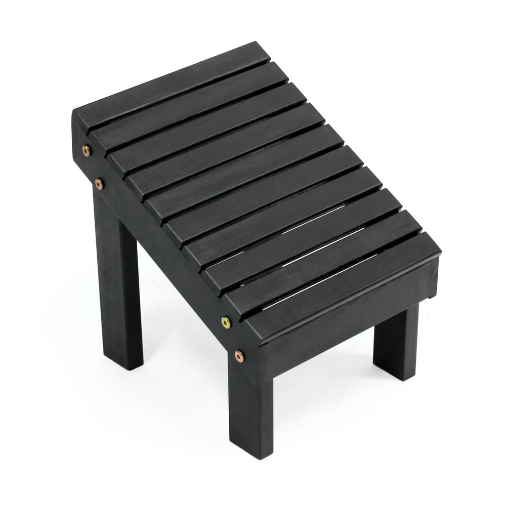 JONATHAN Y Saru 11.8" Classic Solid Acacia Wood Traditional Shower/Foot Stool - 10.04 in. W x 11.81 in. D x 11.81 in. H