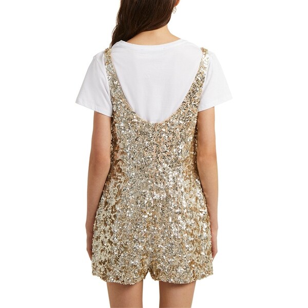 french connection gold sequin dress