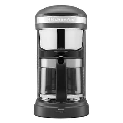 KitchenAid Refurbished 12 Cup Drip Coffee Maker with Spiral Showerhead and Programmable Warming Plate, RKCM1209DG