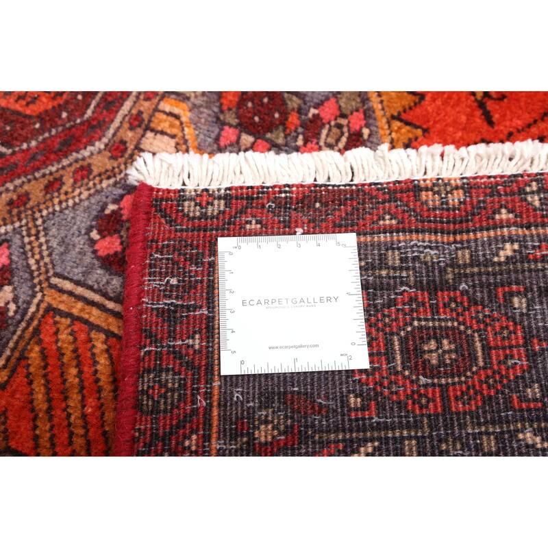 ECARPETGALLERY Hand-knotted Anatolian Vintage Red Wool Rug - 4'1 x 6'11