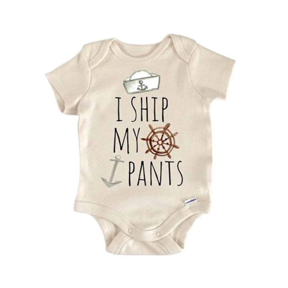 Nautical Summer Beach - Baby Boy Girl Clothes Infant Bodysuit Funny Cute Newborn