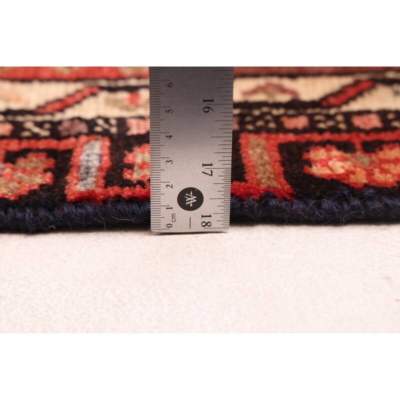 ECARPETGALLERY Hand-knotted Anatolian Vintage Black, Red Wool Rug - 4'3 x 7'10