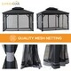 preview thumbnail 13 of 14, Sunjoy Patio Hardtop Gazeb with Netting and Curtain