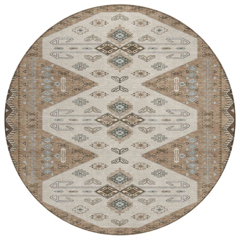 Machine Washable Indoor/ Outdoor Global Hiawatha Chantille Rug