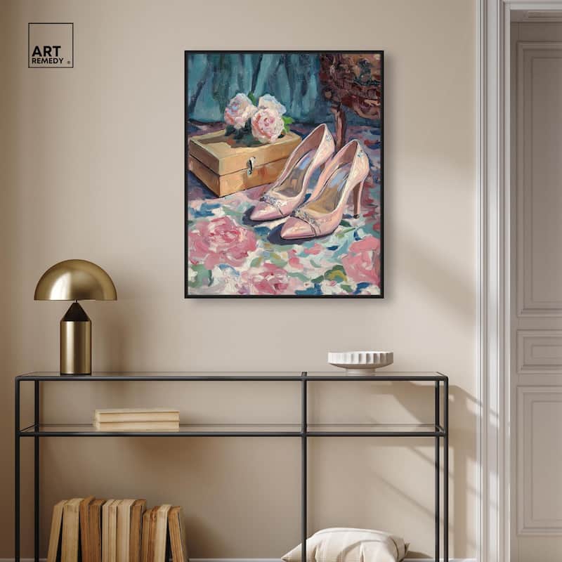 Shoes and the Roses Canvas by Art Remedy