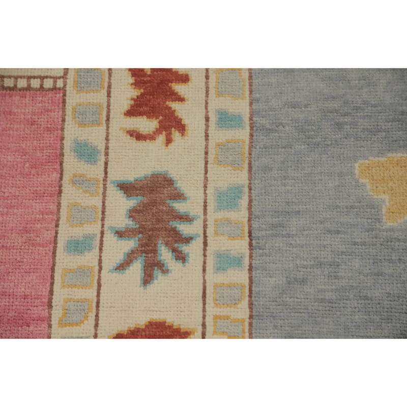 Vegetable Dye Geometric Gabbeh Turkish Large Rug Handmade Wool Carpet - 13' 10'' X 10' 5''