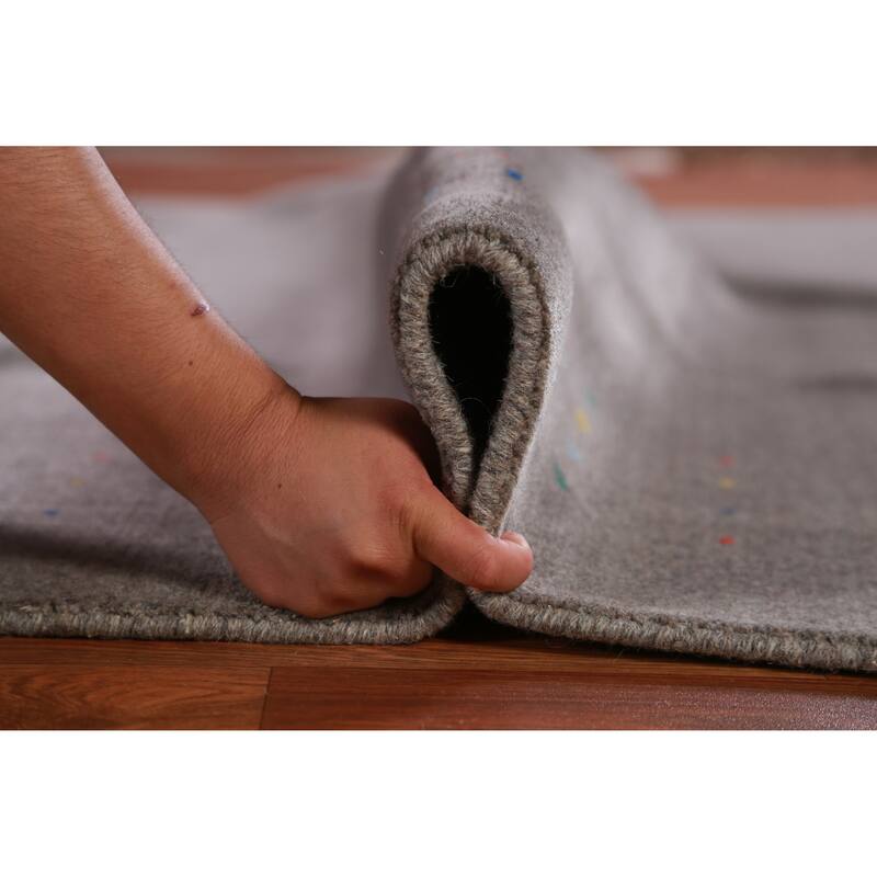 Hand Knotted Oriental 100% Wool Carpet Tribal Tribal Greys & Charcoal Gabbeh Area Rug - 10' 1'' X 8' 5''