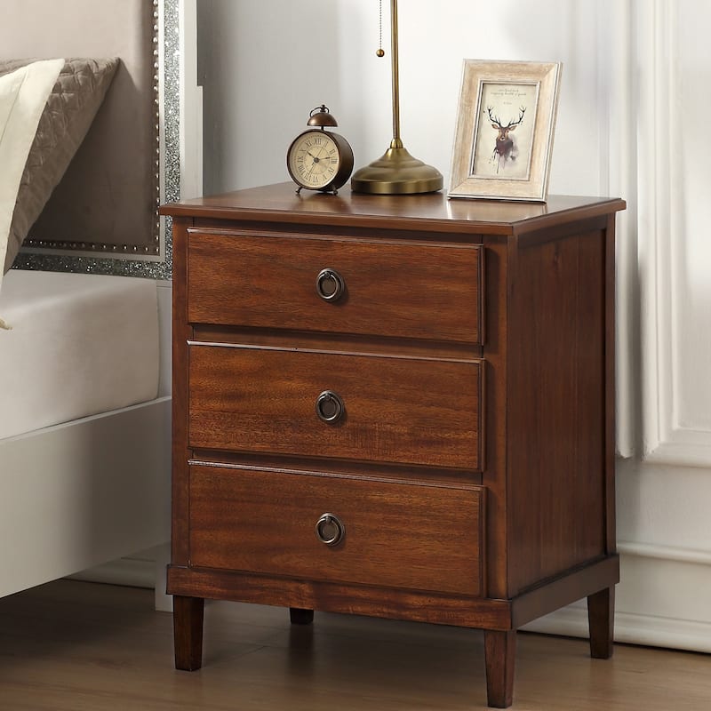 Canfield Brown 3-drawer Nightstand by Greyson Living
