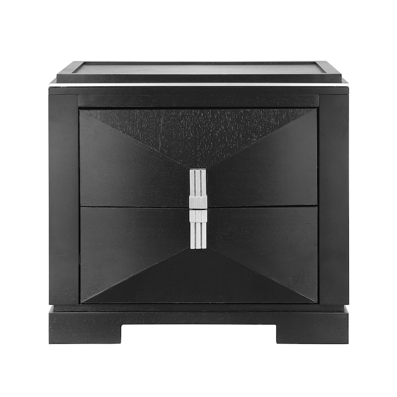 Christopher Knight Home - Ravenwood MDF Nightstand with Diamond-Edge Drawers and Heavy-Duty Base