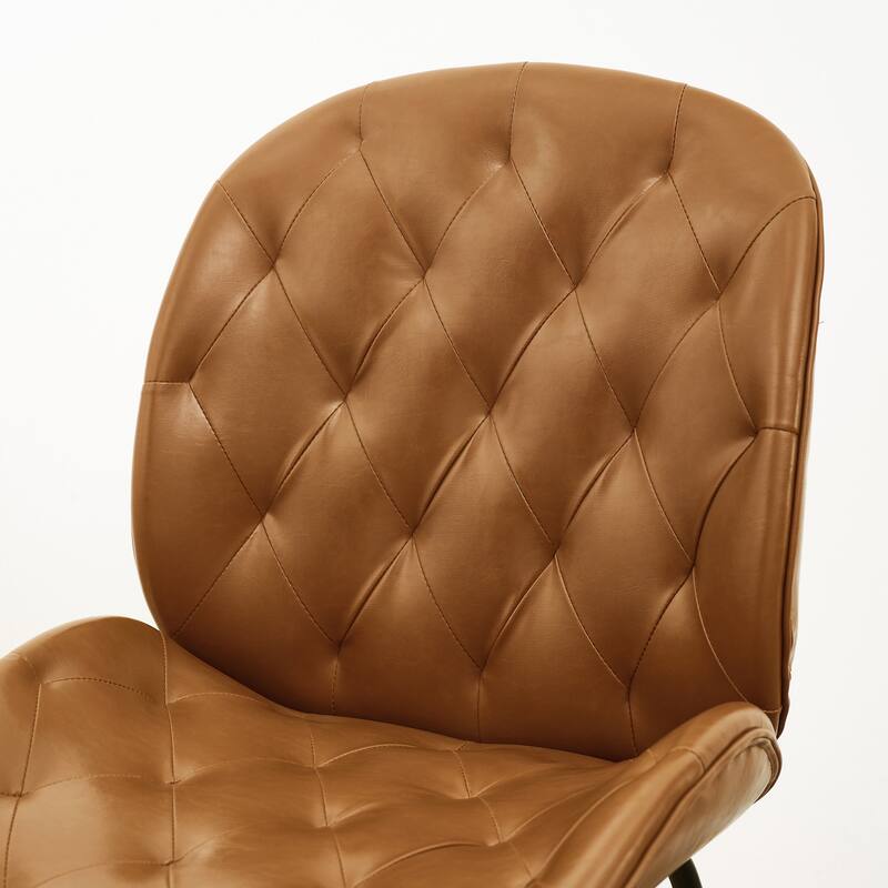 Art Leon Mid-Century Tufted Style Dining Chair in Beetle Shape Design