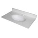 preview thumbnail 28 of 29, Fine Fixtures White Cultured Marble Top With Integrated Sink, 4" Backsplash and Overflow Included.