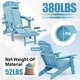 preview thumbnail 32 of 52, WINSOON All Weather HIPS Folding Adirondack Chair with Ottoman, 5-Gear Adjustable Backrest and Retractable Ottoman Set of 4