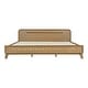 preview thumbnail 82 of 103, Rustic Pine Wood Bed Frame Low-Profile Platform Bed with Panel Headboard Solid Wood Slat Support and Extra Wide Thickened Legs