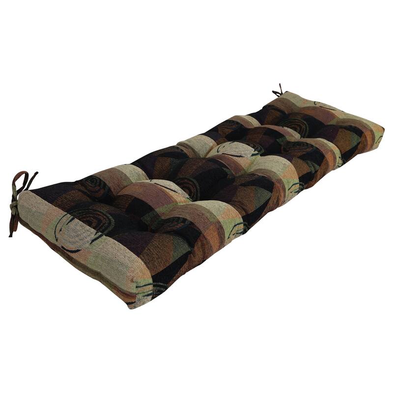 42-inch by 19-inch Tufted Jacquard Chenille Loveseat Cushion