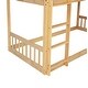 preview thumbnail 11 of 11, Playhouse Twin over Twin Floor Bunk Bed with Fun Design of Climbing Ramp and Ladder, Safety Guardrails