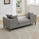 preview thumbnail 4 of 42, 75.2"Wide Upholstered Chaise Lounge with Nailheads, Sleeper Sofa Couch With 4 Throw Pillows & 2 Bolsters, Rubberwood Legs