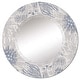 preview thumbnail 2 of 9, Designart 'Vintage Blue Farmhouse Flower V' Printed Patterned Wall Mirror