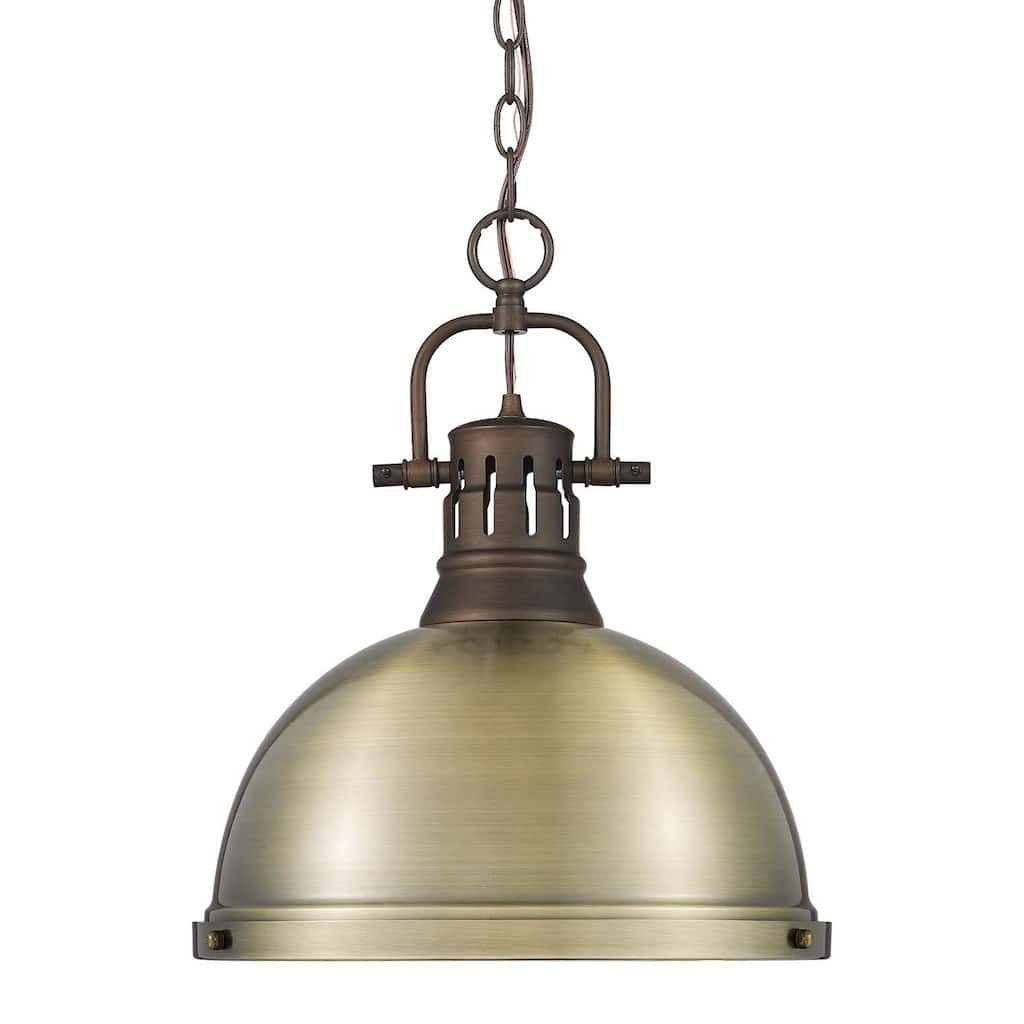 Golden Lighting 3602-L RBZ Duncan 14" Wide Pendant