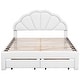 preview thumbnail 18 of 48, Kids Bed Frame Upholstered Platform Bed with LED Seashell Shaped Headboard and 2 Drawers, No Box Spring Needed