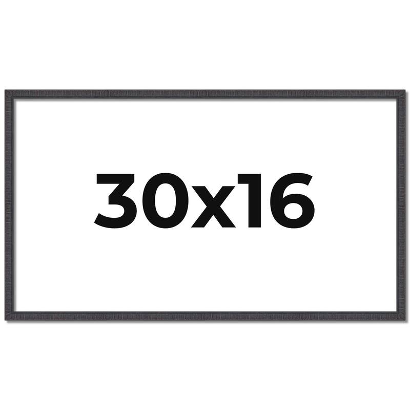 30x16 Frame Brown Solid Wood Picture Frame - Complete Modern Photo