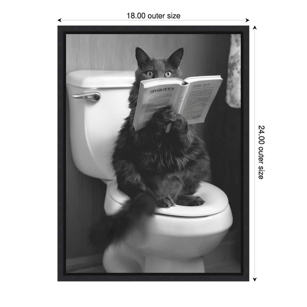 The Sin Queen Throne Room Cat by Niky Rahner Framed Canvas Wall Art