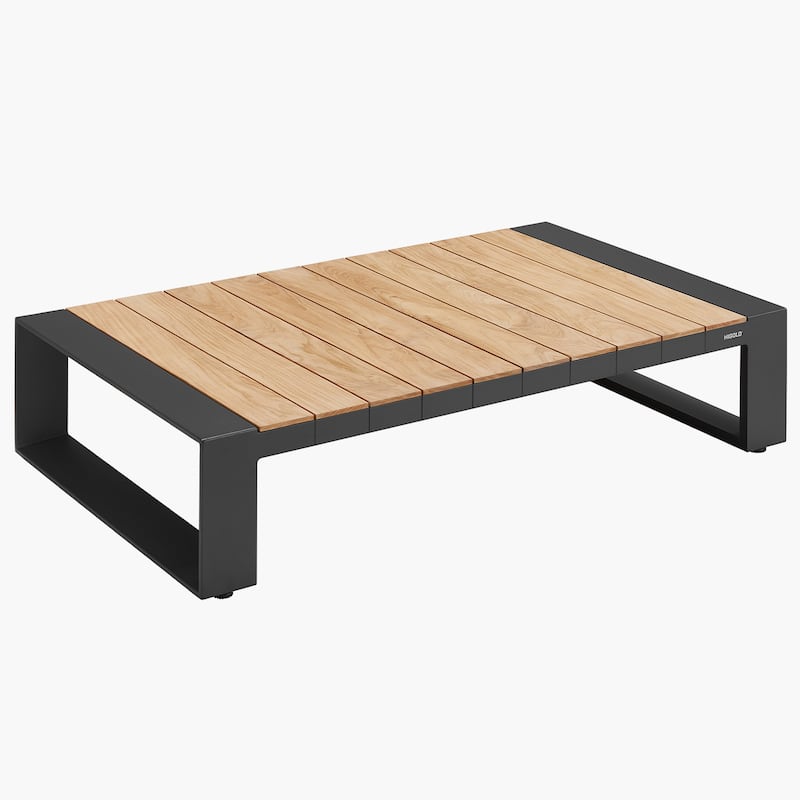 HIGOLD - Cambusa Outdoor Conversation Set for 5 Person, Aluminum, Teak
