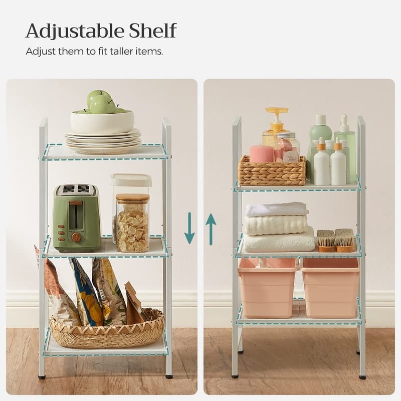 3-Tier Storage Rack - 15"D x 11.8"W x 28.4"H
