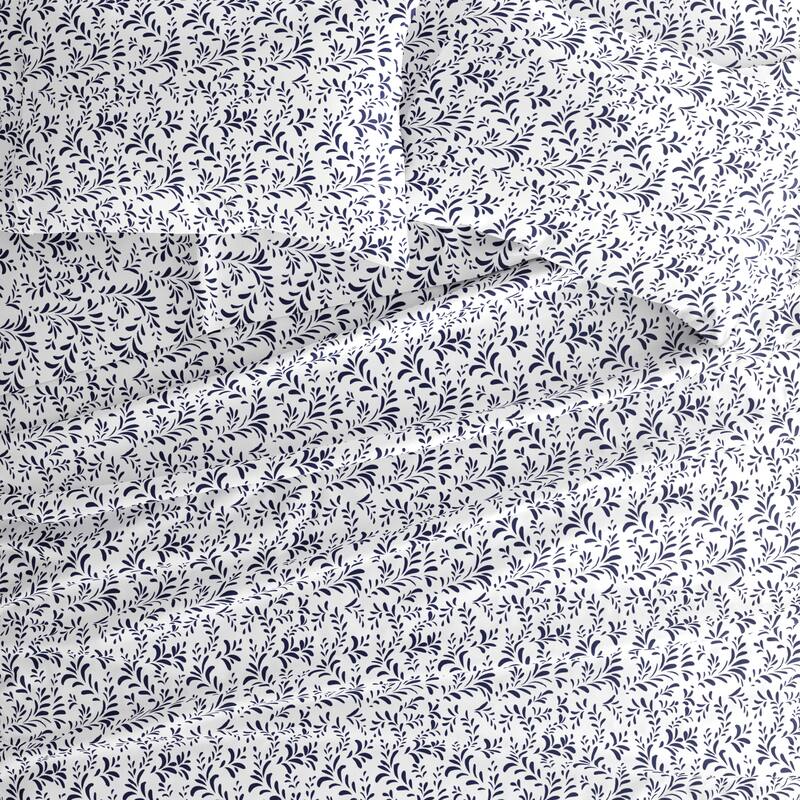 Becky Cameron Burst of Vines 4-Piece Deep Pocket Bed Sheet Set