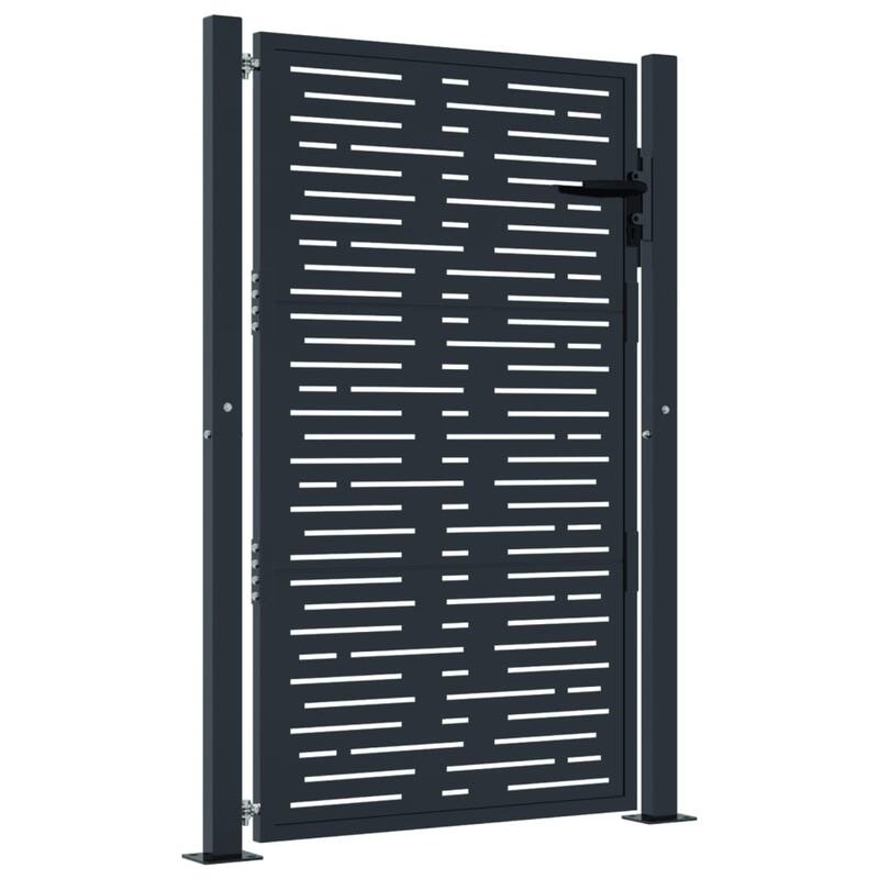 vidaXL Garden Gate Anthracite 39.4x49.2" Steel Square Design - 41.3 x 51.2"