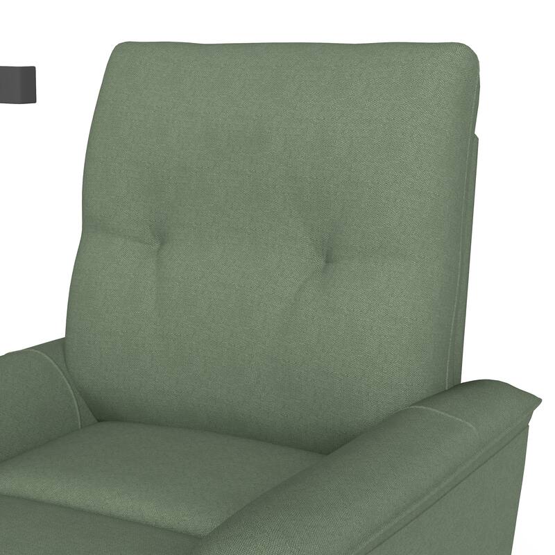 270°Power Swivel Rocker Recliner Chair w/Phone Holder, Electric Glider Reclining Sofa with USB Ports, Power Swivel Glider