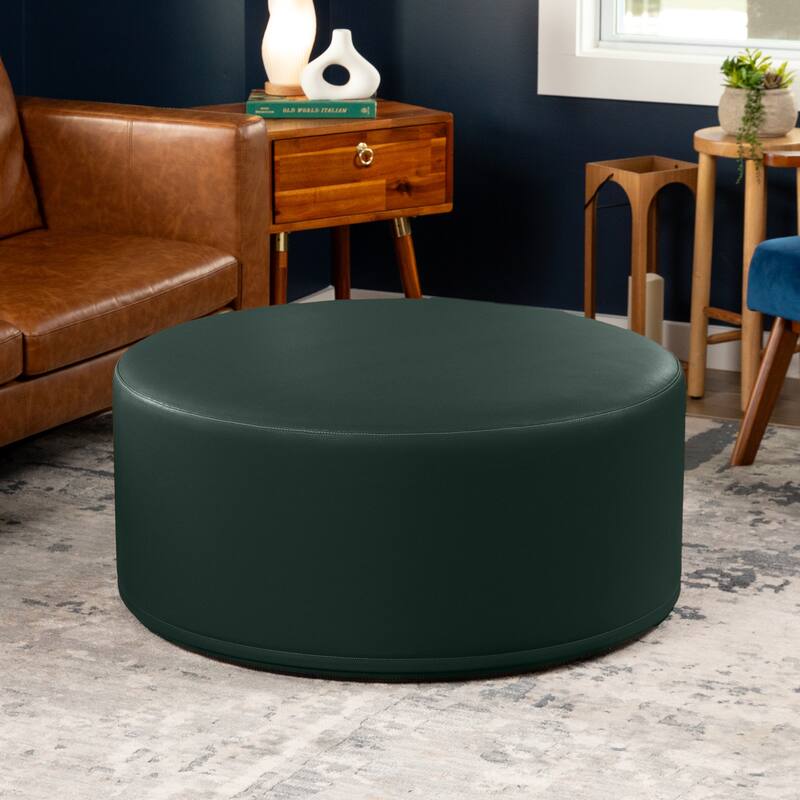 Jaxx Candler Round Couch Ottoman Large Coffee Table & Foot Rest