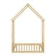 preview thumbnail 23 of 22, Full Roof Framed Headboard Floor Bed