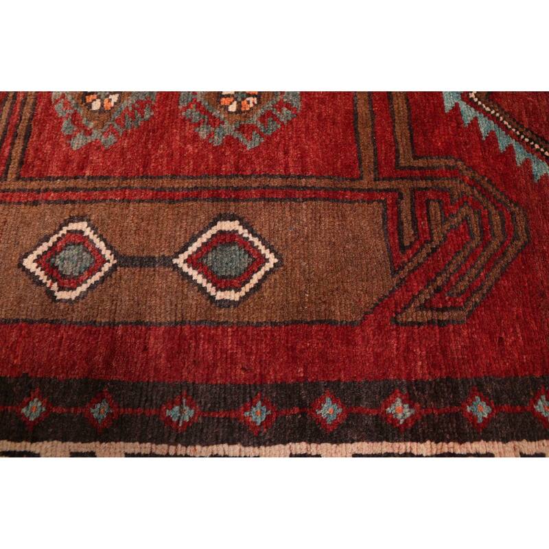 ECARPETGALLERY Hand-knotted Konya Anatolian Dark Red Wool Rug - 3'6 x 12'7