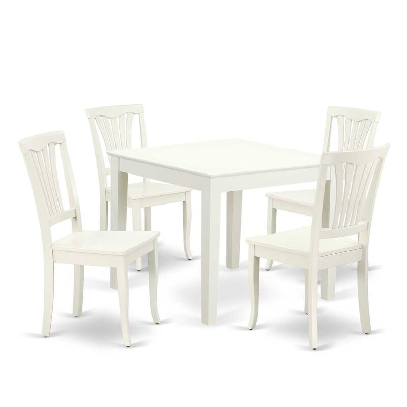 Modern 5Pc Dining Set - Square Table & 4 Chairs - Stylish Home Furniture