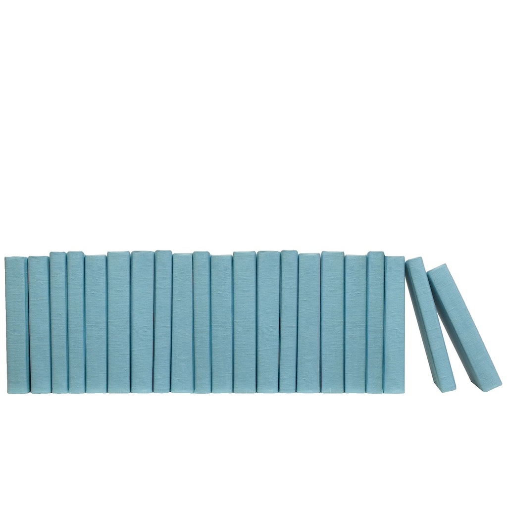Books Blue Decorative Accessories: Pale Sky Linen Color By The Foot