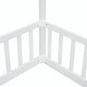 preview thumbnail 33 of 56, Double Twin House-Style Floor Bed with Fence and Guardrails, No Door